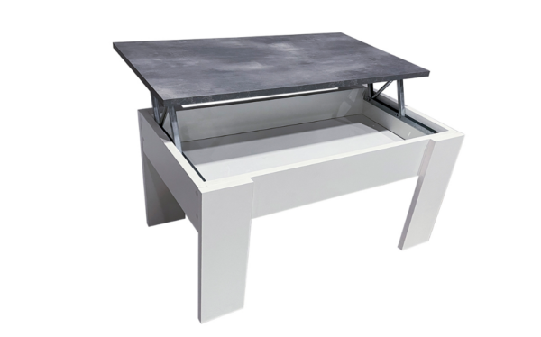 Mesa Elevable GALA Color Blanco/Cemento