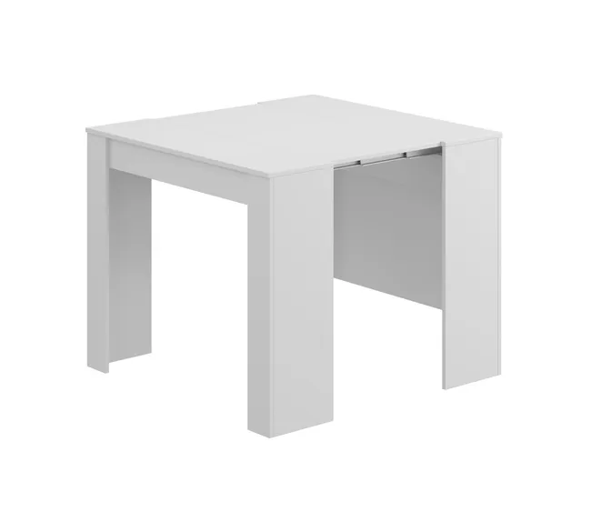 Mesa de comedor extensible Blanco brillo - Imagen 7