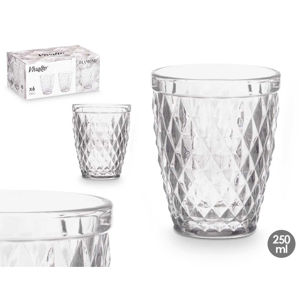 Vaso Diamante Transparente 250ml