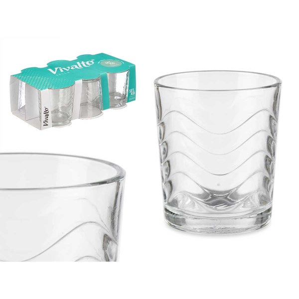 Set 6 vasos Ondas 265 ml