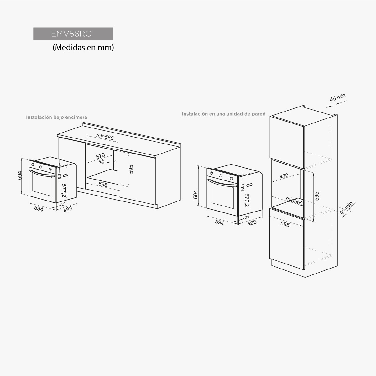 Horno 7 funciones estilo rústico Crema EAS - Imagen 2