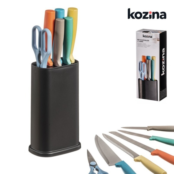 Tacoma set 5 cuchillos + tijera