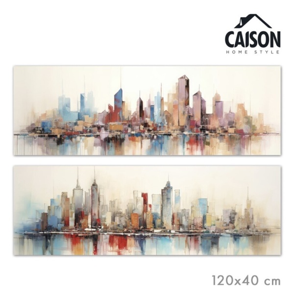 Lienzo paisaje acuarela 120*40cm