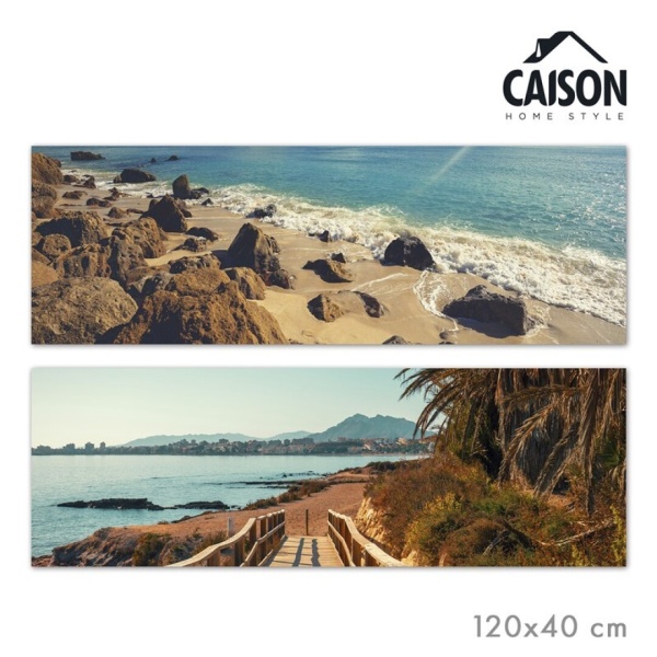 Lienzo playa acuarela 120*40cm