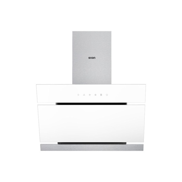 Campana Inclinada 60cm Cristal Blanco