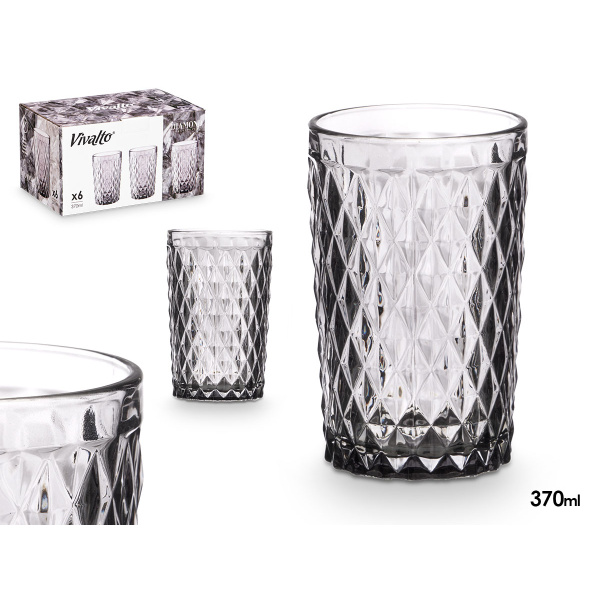 Vaso diamante gris 370 ml