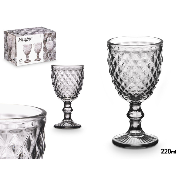 Copa diamante gris 220 ml