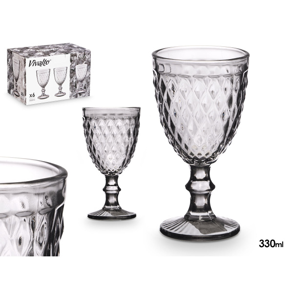 Copa diamante gris 330 ml
