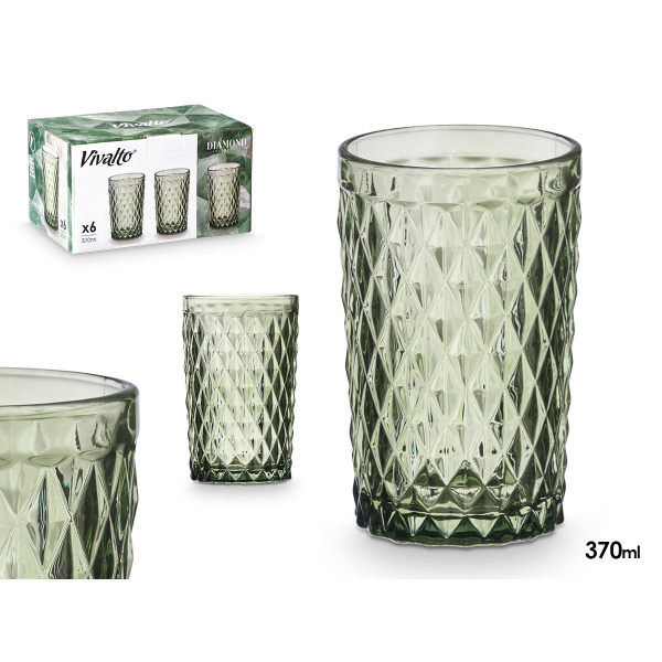 Vaso diamante verde 370 ml