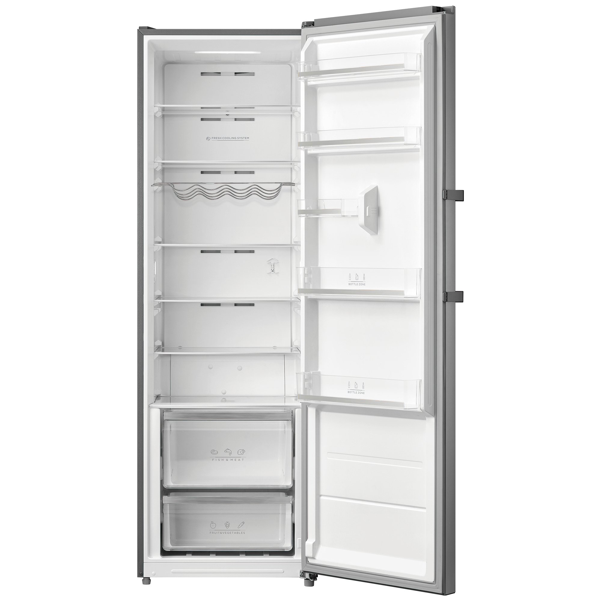 Frigorífico 1P 185CM No Frost Inox Nevir - Imagen 2