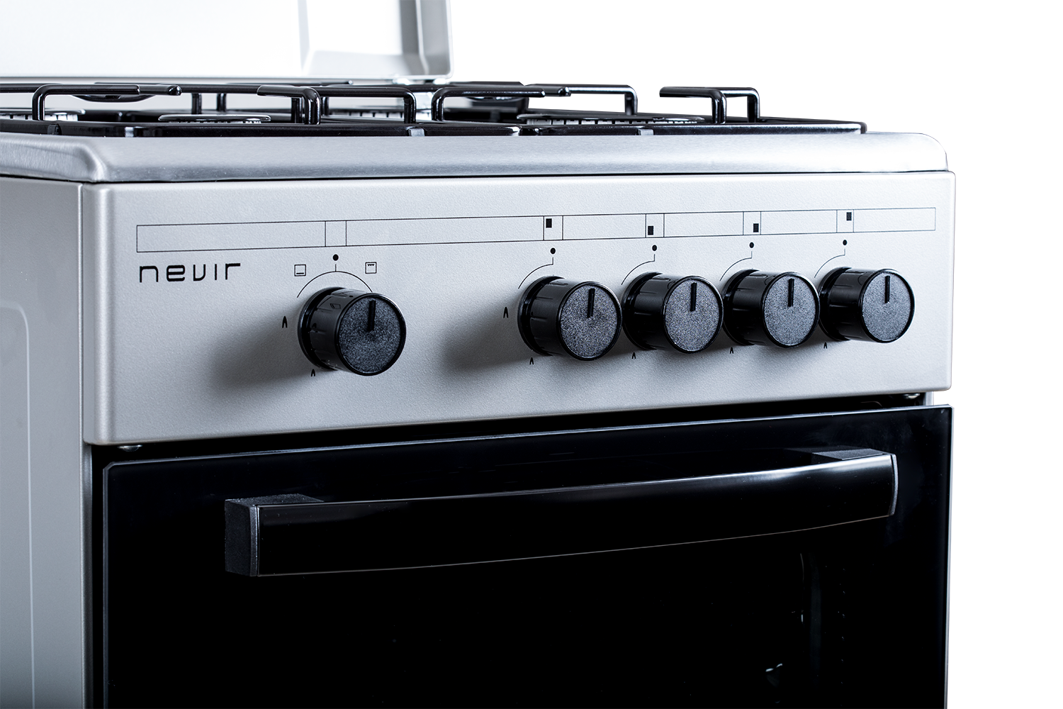 Cocina de gas 50cm 4f Inox Nevir - Imagen 3