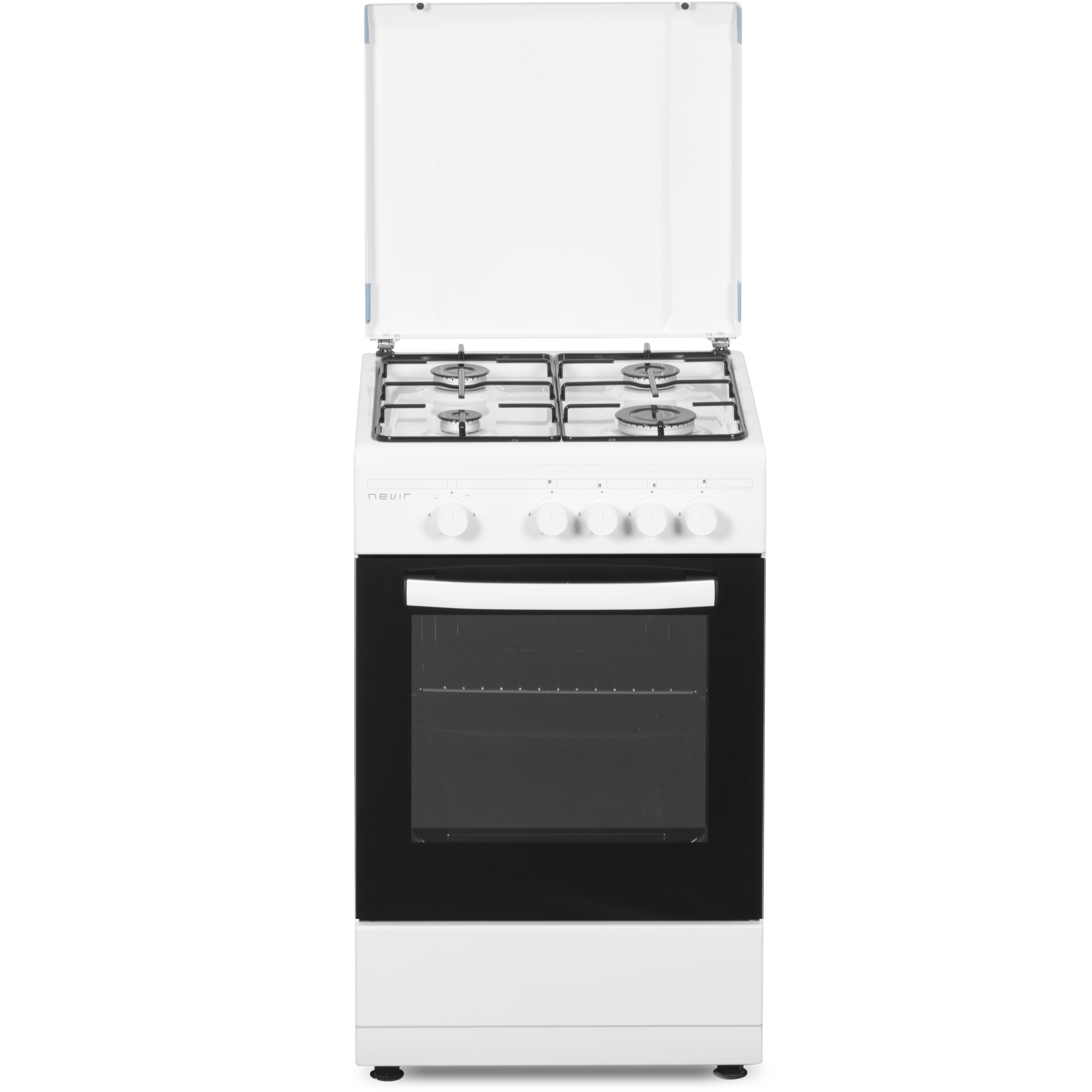 Cocina de gas 50cm 4f Blanco Nevir
