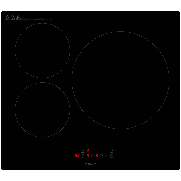 Placa inducción 3 zonas Nevir