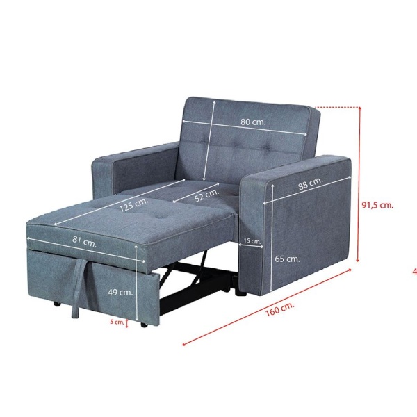 Sofá cama Izan Gris